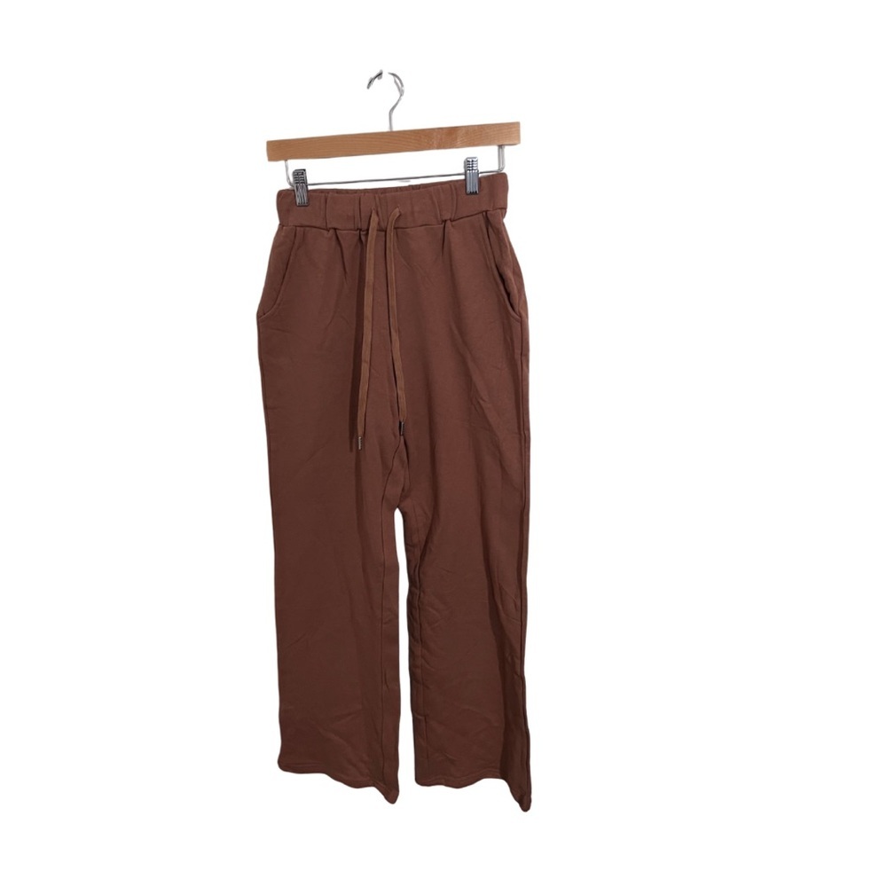 Elegant Brown Wide Leg Pants